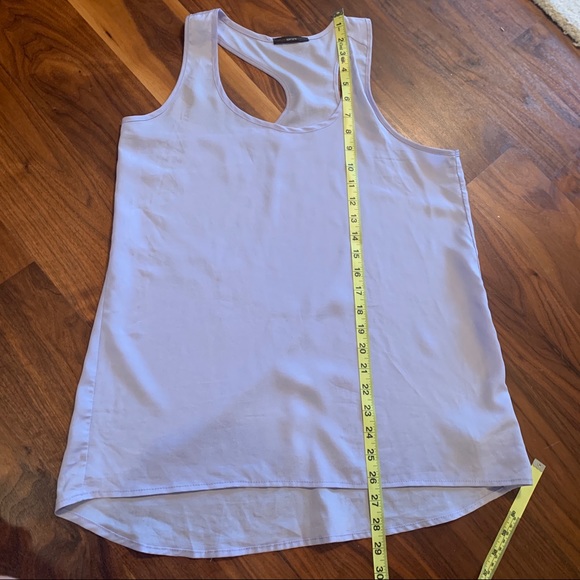 Buy 1, Get 2 free Soprano Periwinkle/ lavender flowy  racerback tank shell - Picture 4 of 8